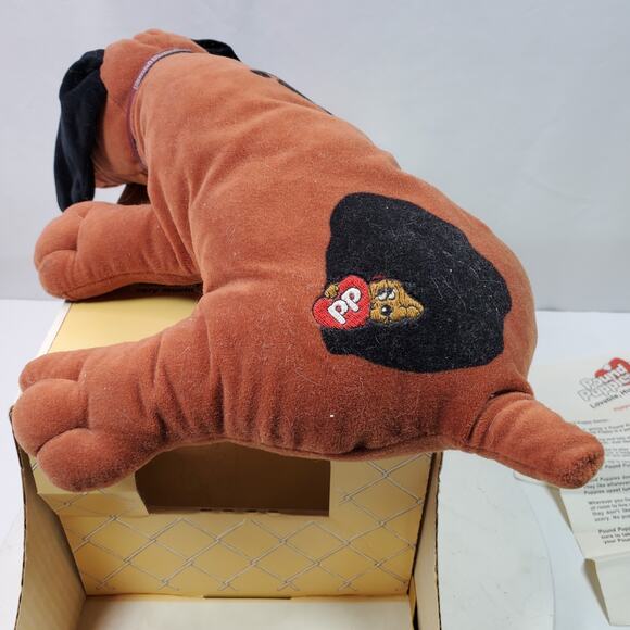 Vintage 1980 Tonka Pound Puppies Original w/ Box + Papers 14 Inch Long - Picture 4 of 12